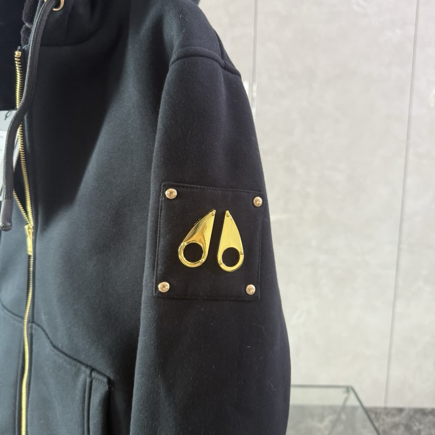 Moose Knuckles Shearling-Lined Zip Hoodie Moose Knuckles Shearling-Lined Zip Hoodie